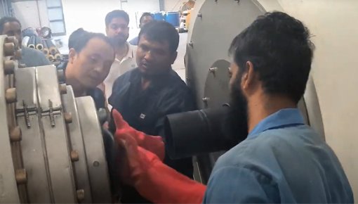 PE jacket casing extruder line in Saudi Arabia