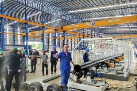 Huashida Engineer Goes to Thailand for Installation and Debugging of 3PE Steel Pipe Anti-corrosion Machine Line