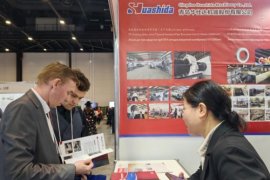 Huashida attended the St. Petersburg Oil and Gas Exhibition and showcased the 3pe steel pipe machine