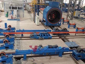Steel pipe internal shot blasting line Steel pipe internal shot blasting line