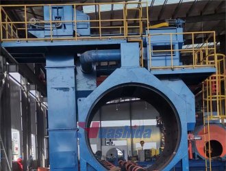 Steel Pipe Outer Wall Shot Blasting line