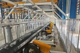 Engineers from Huashida went to Thailand to debug the 3PE anti-corrosion line