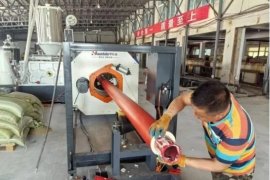  Huashda one-step insulation pipe production line was successfully tested