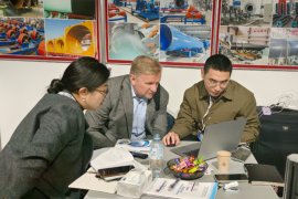 Huashida showcases high-end pipe equipment at the Moscow Plastics Exhibition.
