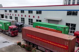 Huashida Ships 10 Containers of 3PE Coating Equipment to Kazakhstan