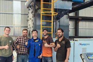 Huashida has completed the commissioning of the rust removal section of its 3PE anti-corrosion equipment in South Africa.