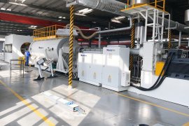 The insulation pipe production line acquired by a Ningxia-based client from Huashida has been successfully commissioned.