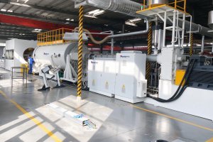 The insulation pipe production line acquired by a Ningxia-based client from Huashida has been successfully commissioned.
